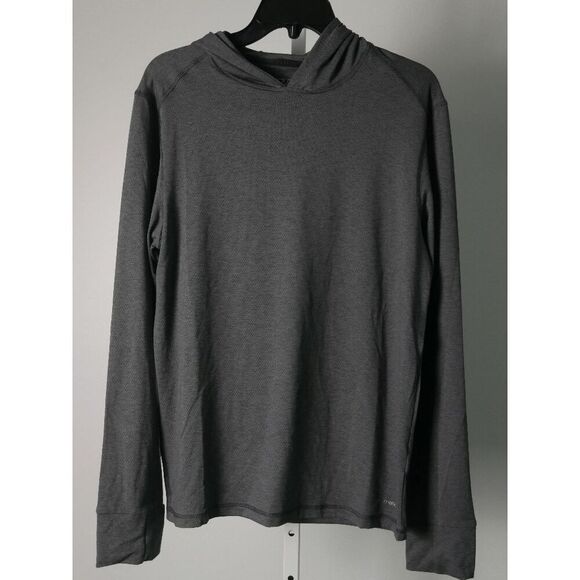 MOTION Men's  Gray Athletic Pullover Hoodie Lightweight Long Sleeve Activewear S - Picture 2 of 7
